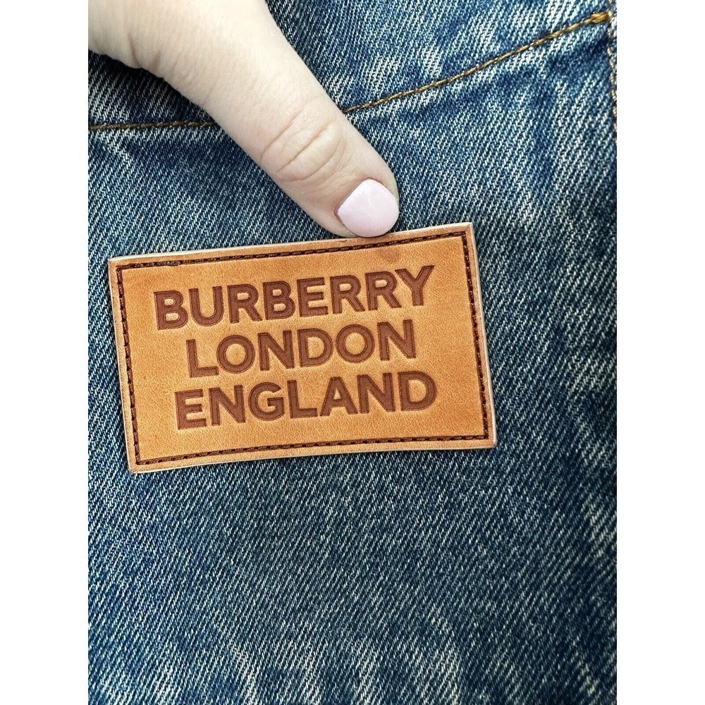 Burberry Mens Denim Jacket Oversized Jean Italy Size 46 Shacket Large Carpenter - Picture 6 of 16